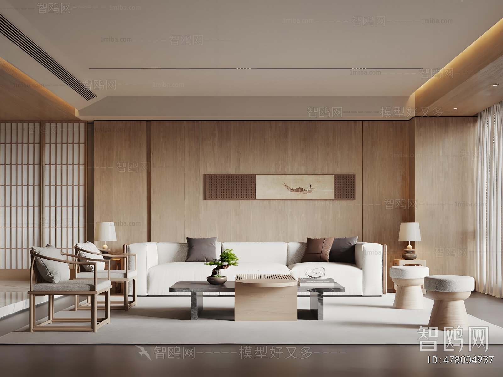 New Chinese Style A Living Room