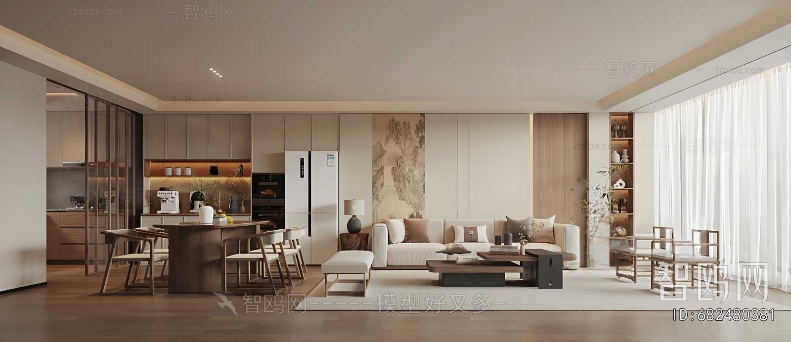 New Chinese Style A Living Room