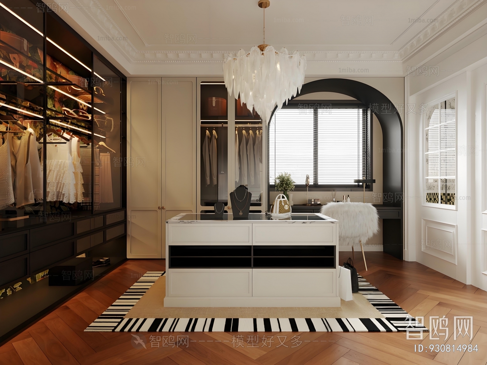 French Style Clothes Storage Area