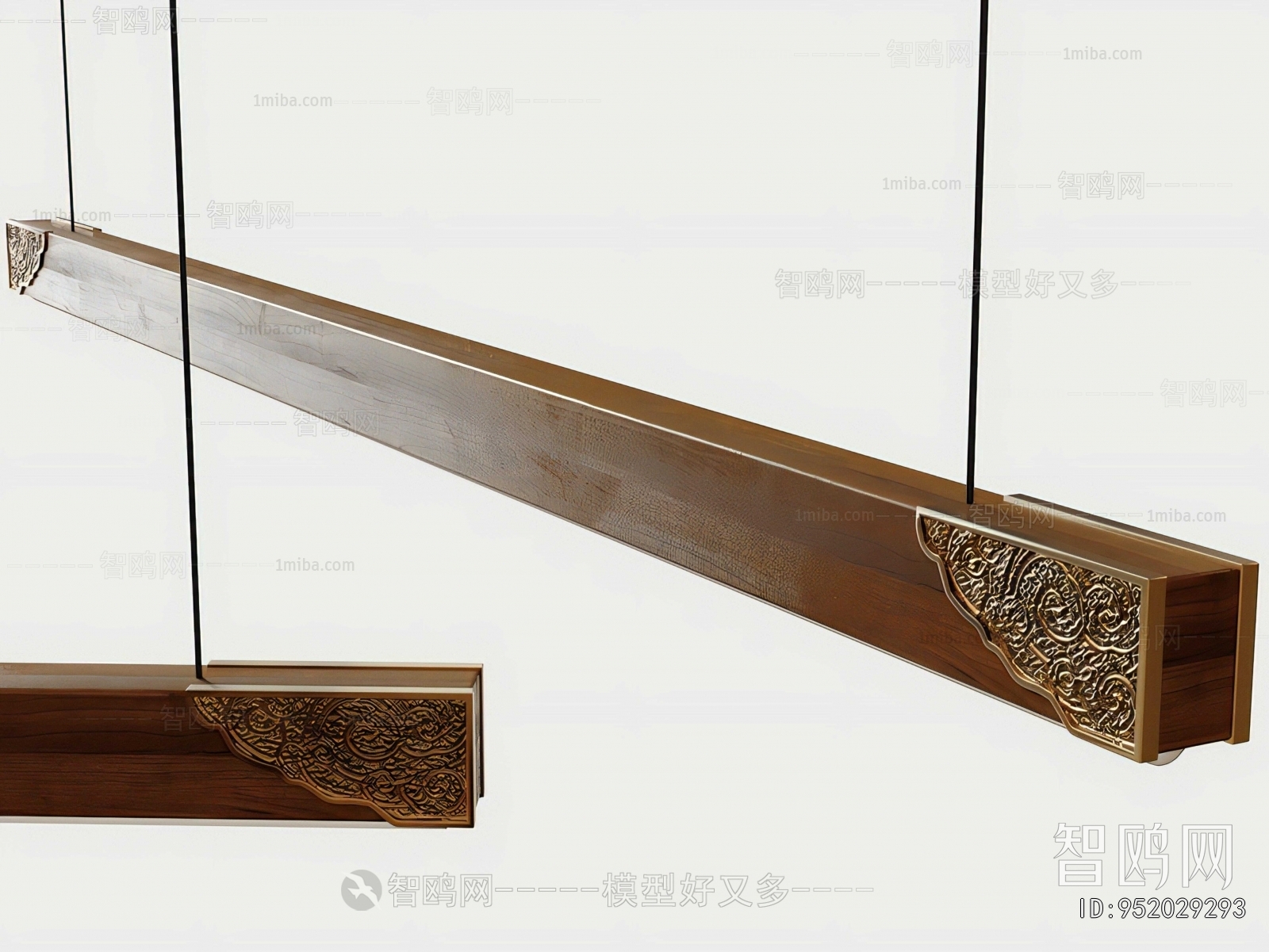 New Chinese Style Long Chandelier