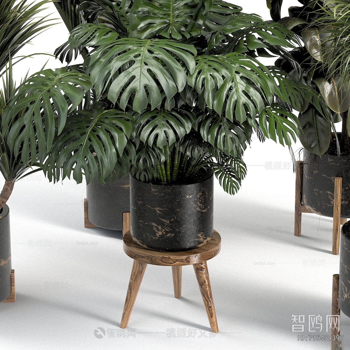 Modern Ground Green Plant Potted Plants