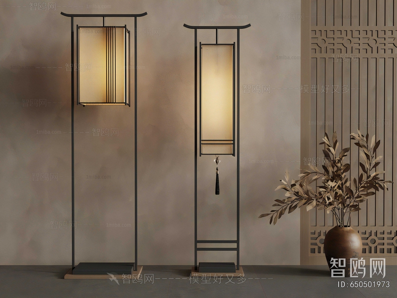 New Chinese Style Floor Lamp