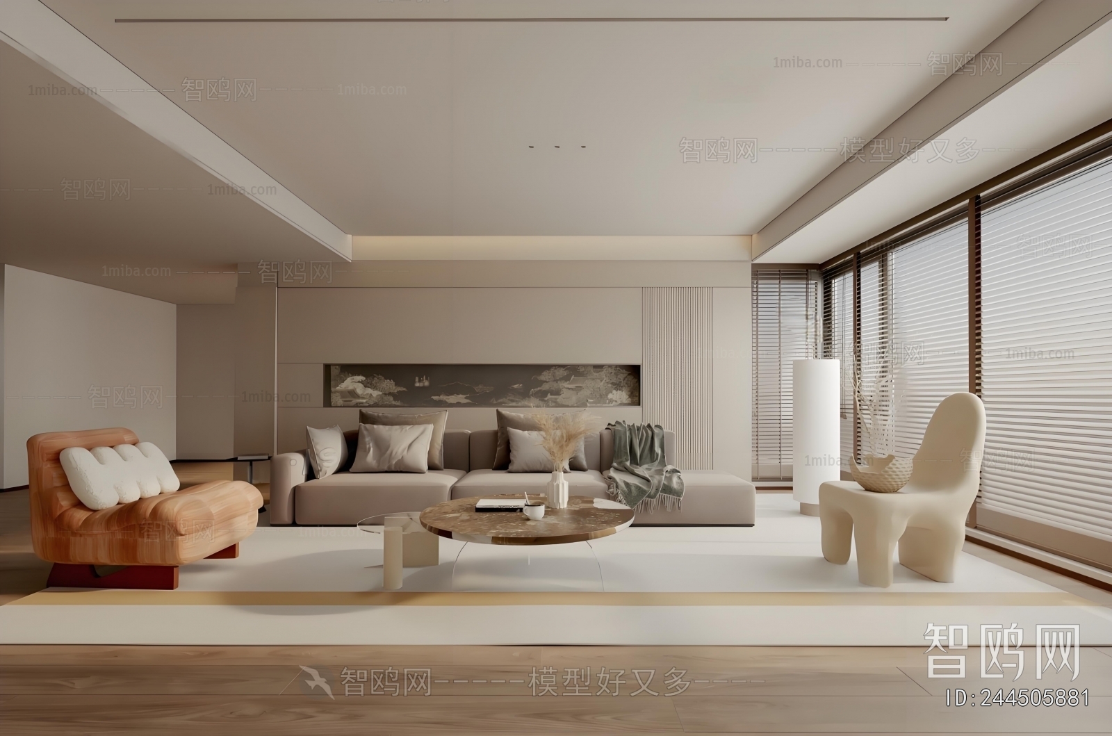 New Chinese Style A Living Room