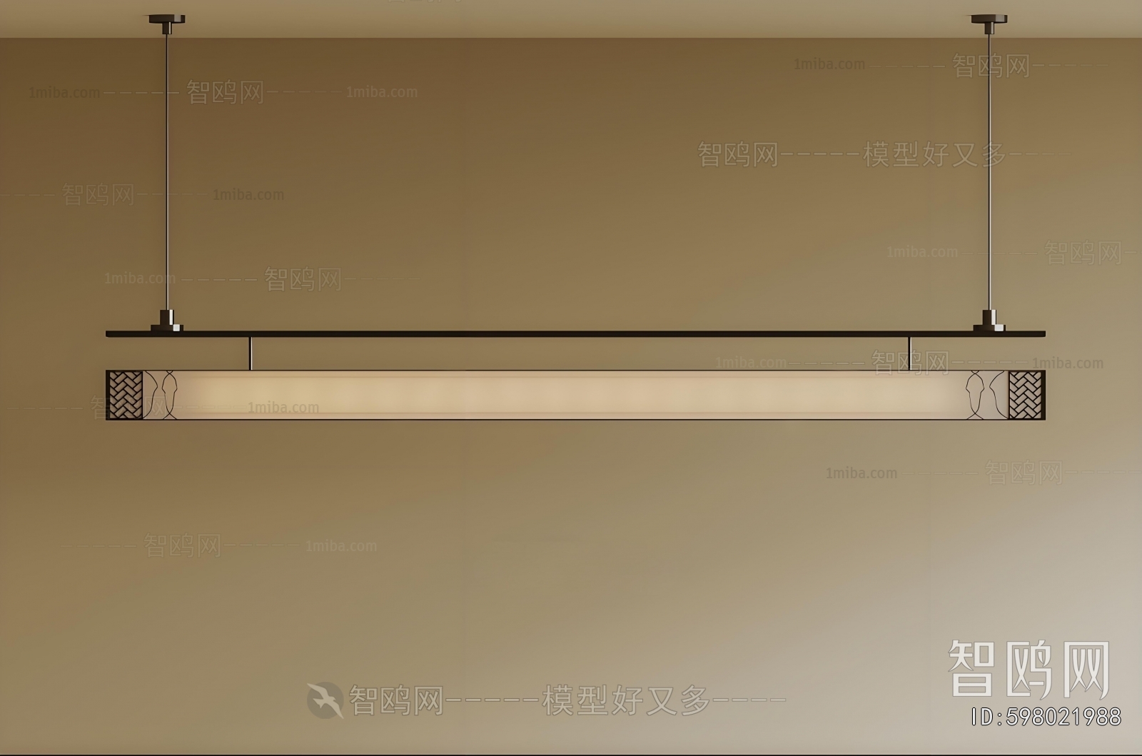 New Chinese Style Long Chandelier