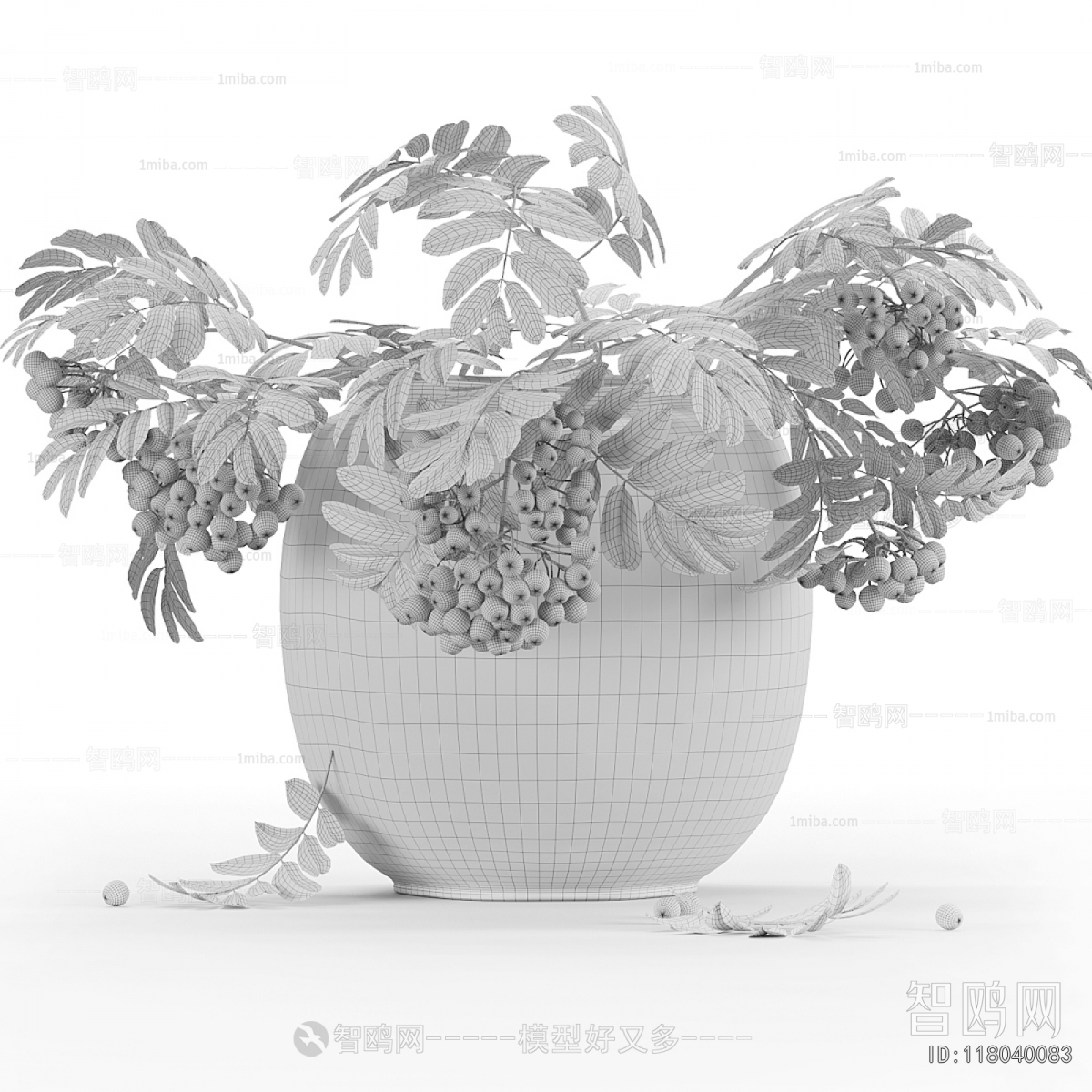 Modern Potted Green Plant