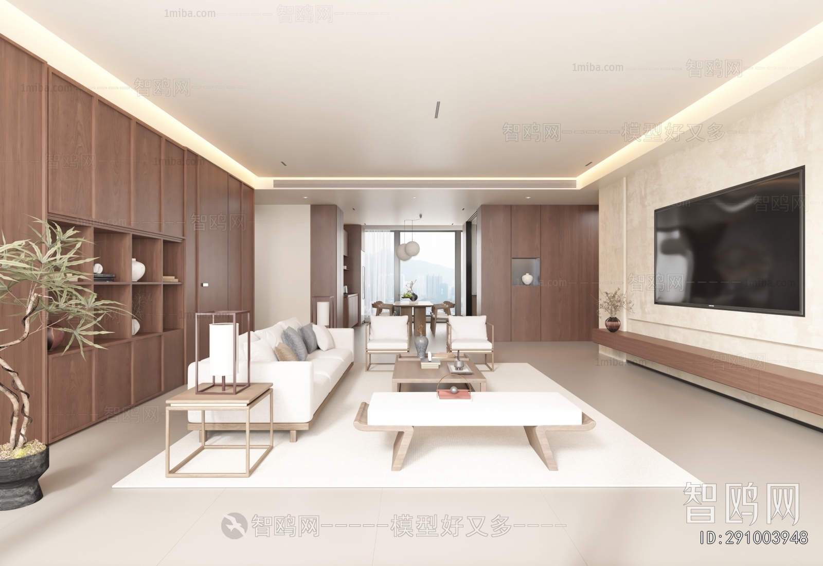 New Chinese Style A Living Room