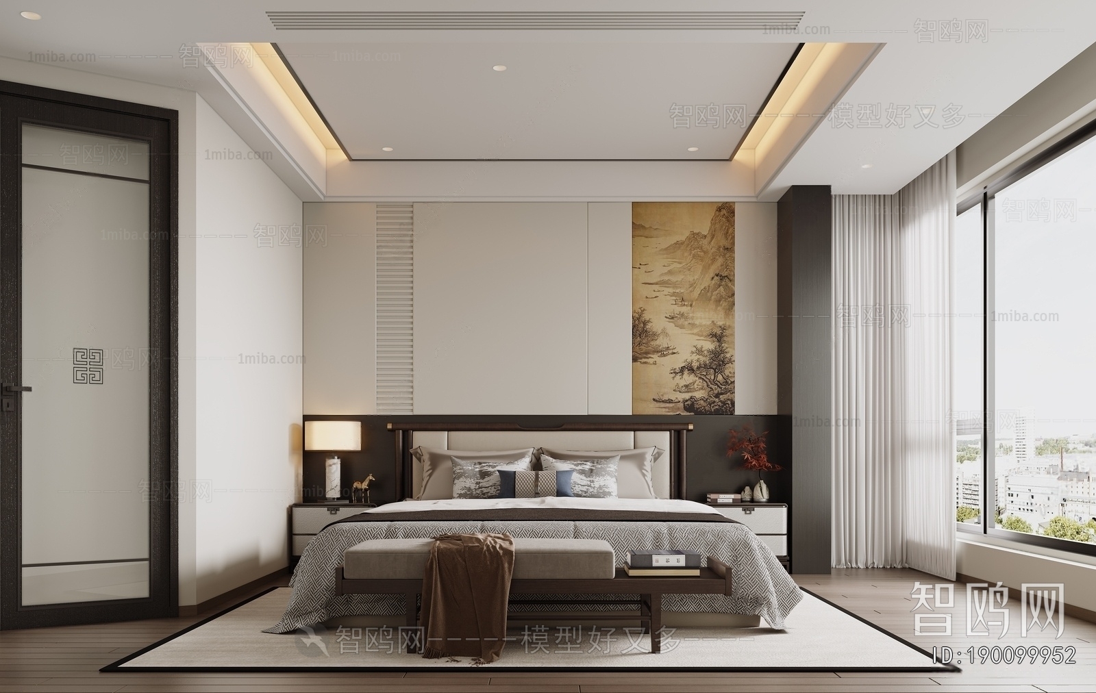 New Chinese Style Bedroom