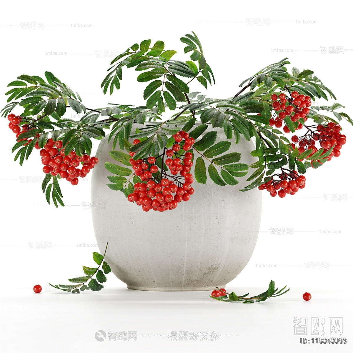 Modern Potted Green Plant