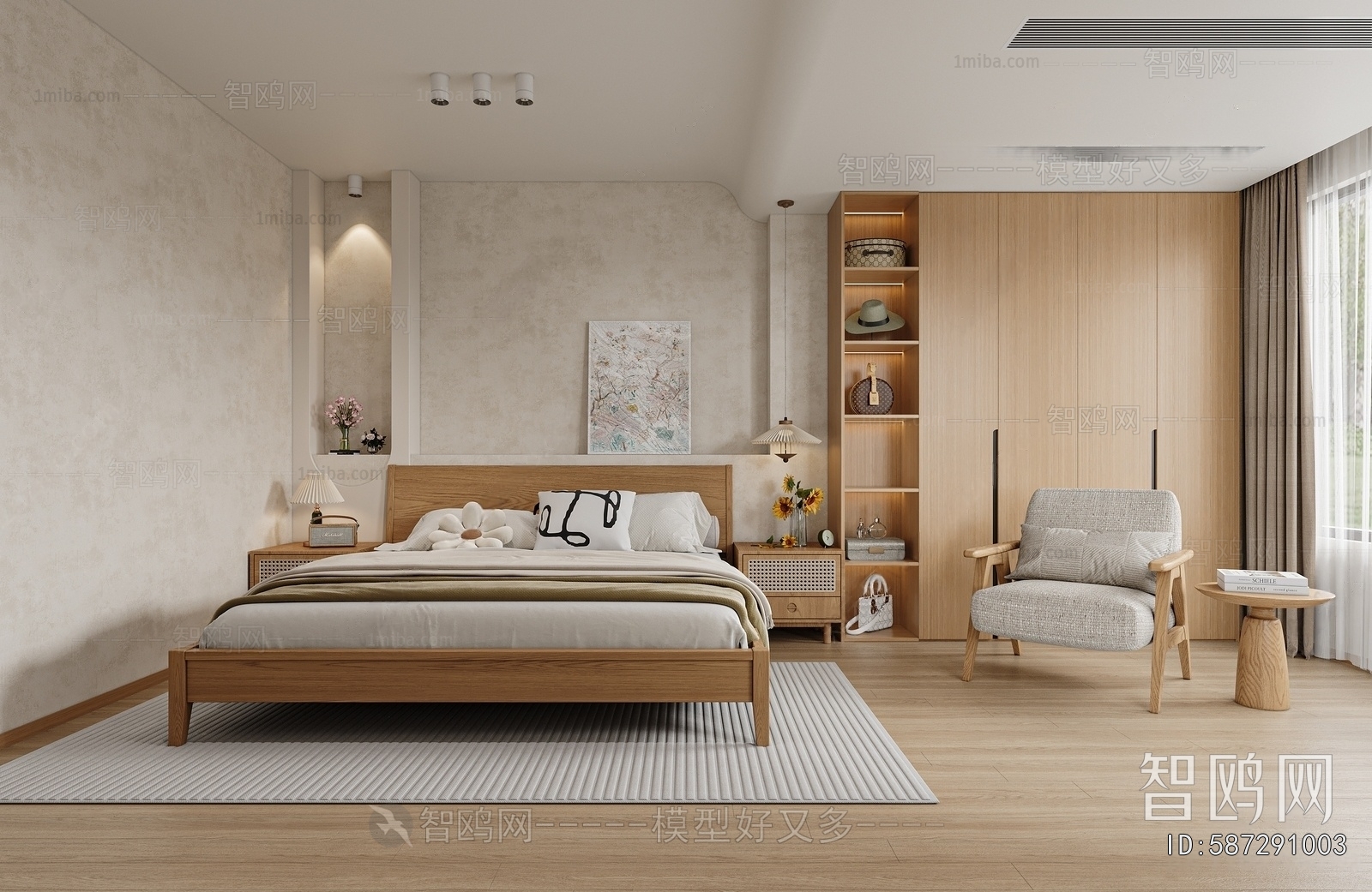 Wabi-sabi Style Bedroom