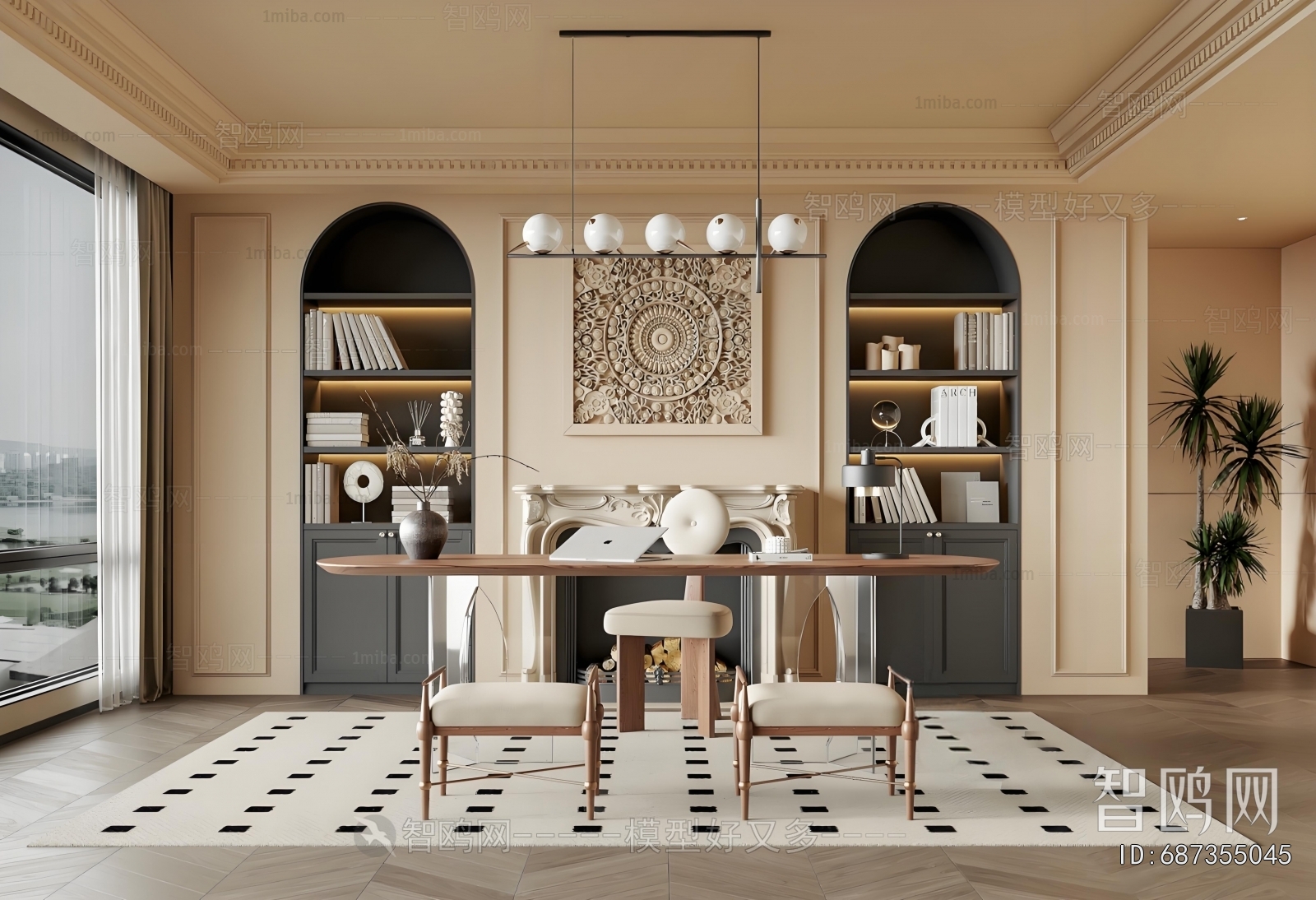 French Style Study Space