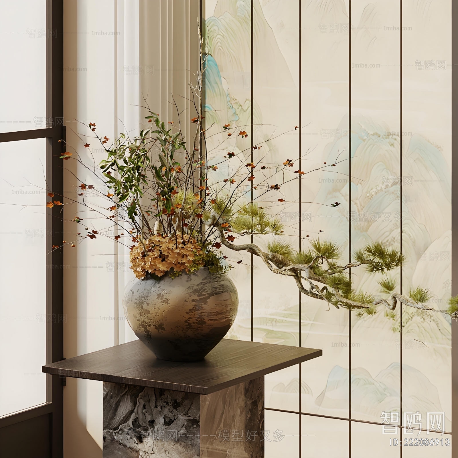 Wabi-sabi Style Flower Arrangement