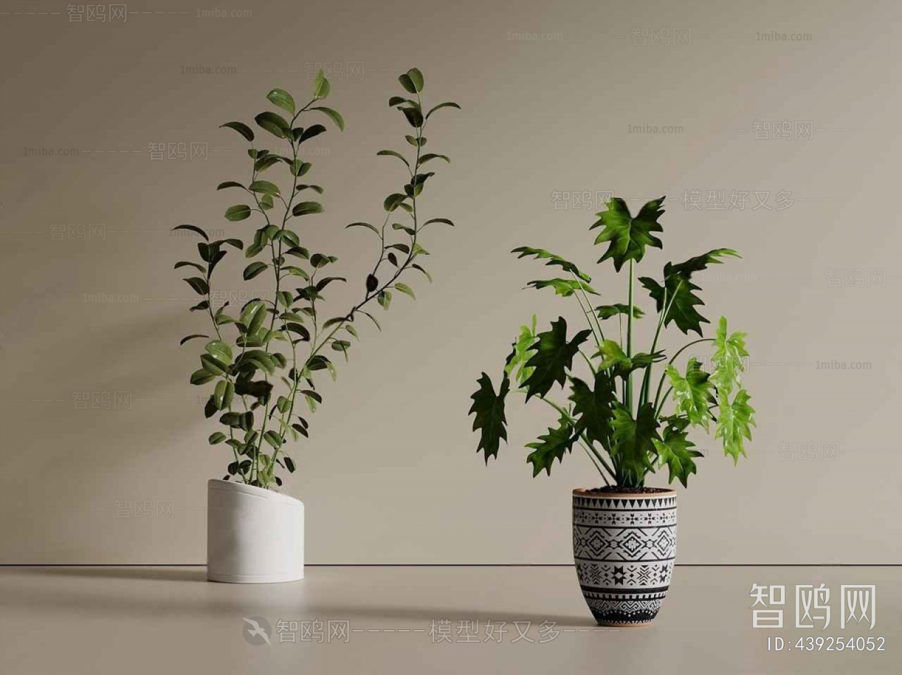 Modern Ground Green Plant Potted Plants