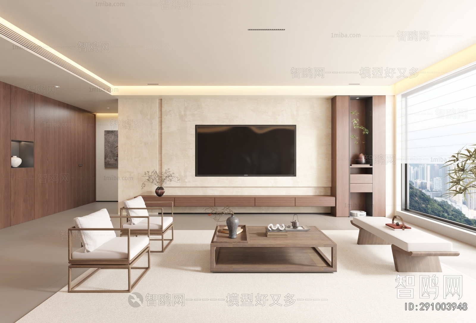 New Chinese Style A Living Room