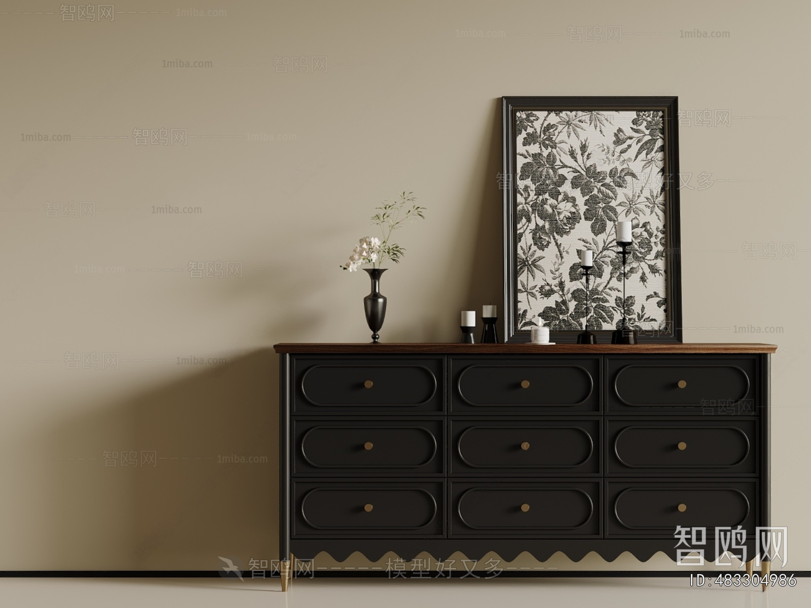 French Style Side Cabinet