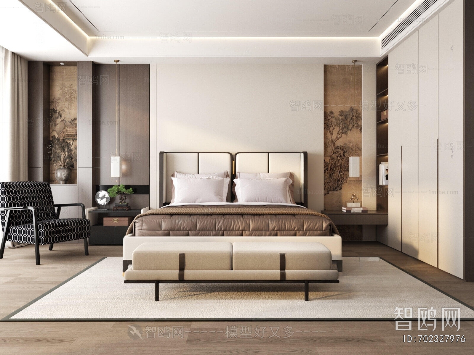 New Chinese Style Bedroom