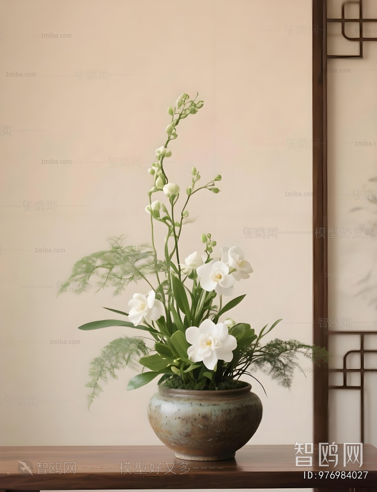 New Chinese Style Potted Green Plant