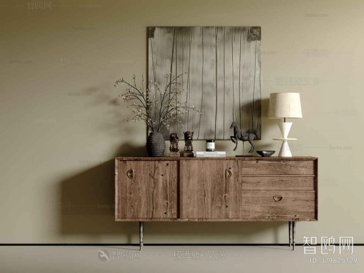 Wabi-sabi Style Entrance Cabinet