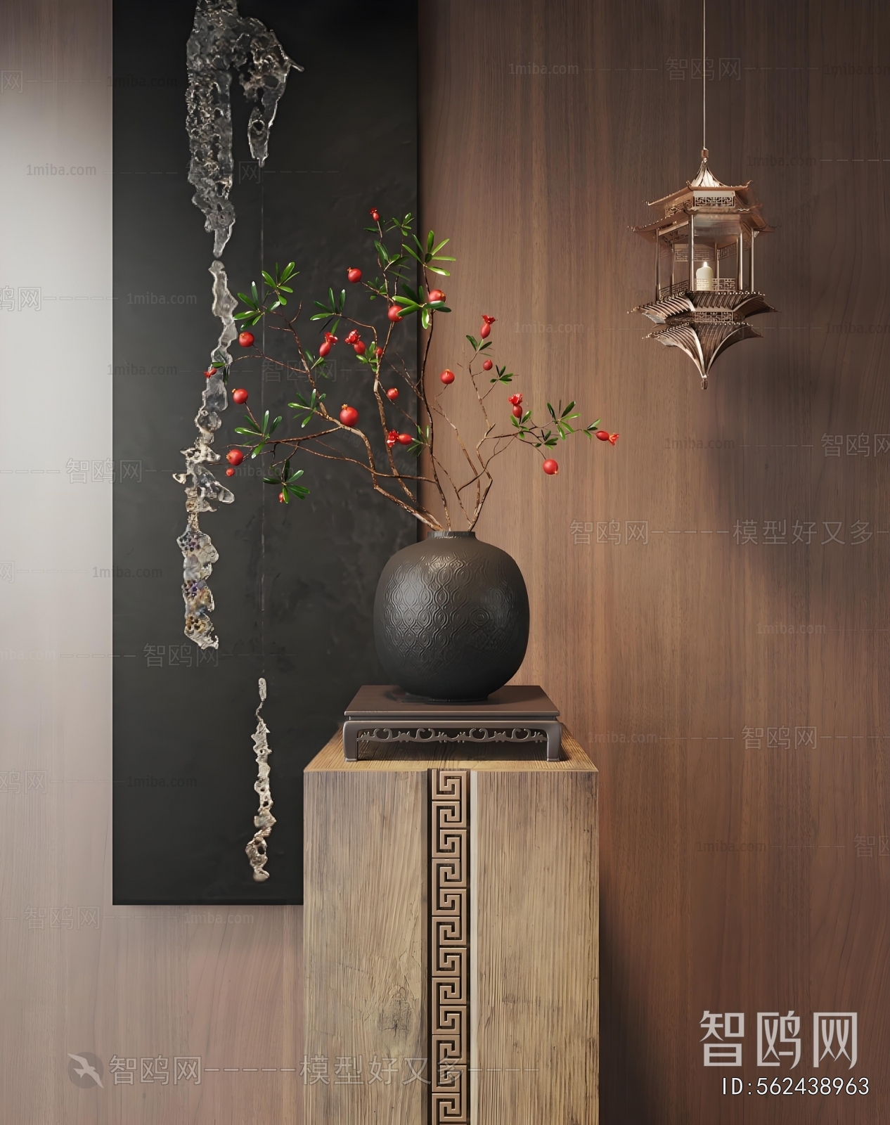 New Chinese Style Potted Green Plant