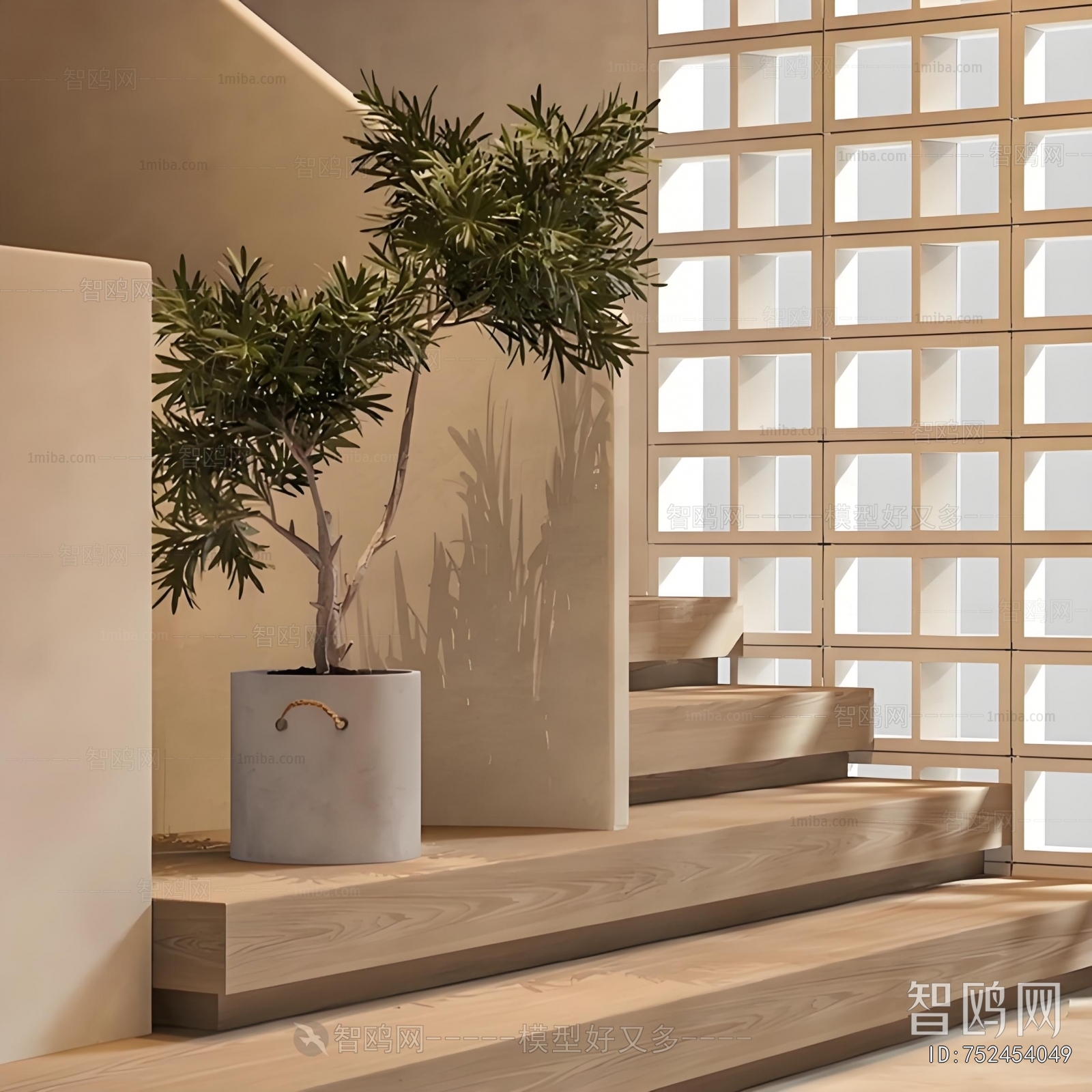 Modern Ground Green Plant Potted Plants