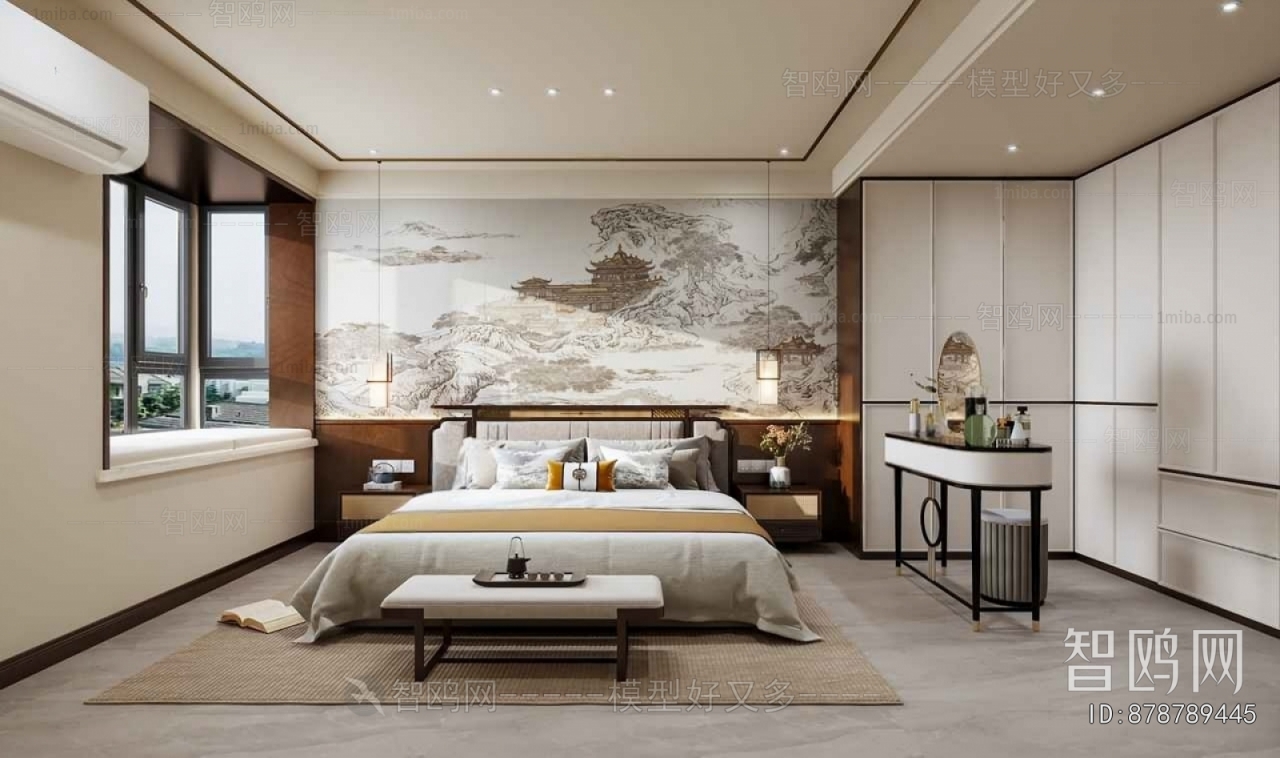 New Chinese Style Bedroom