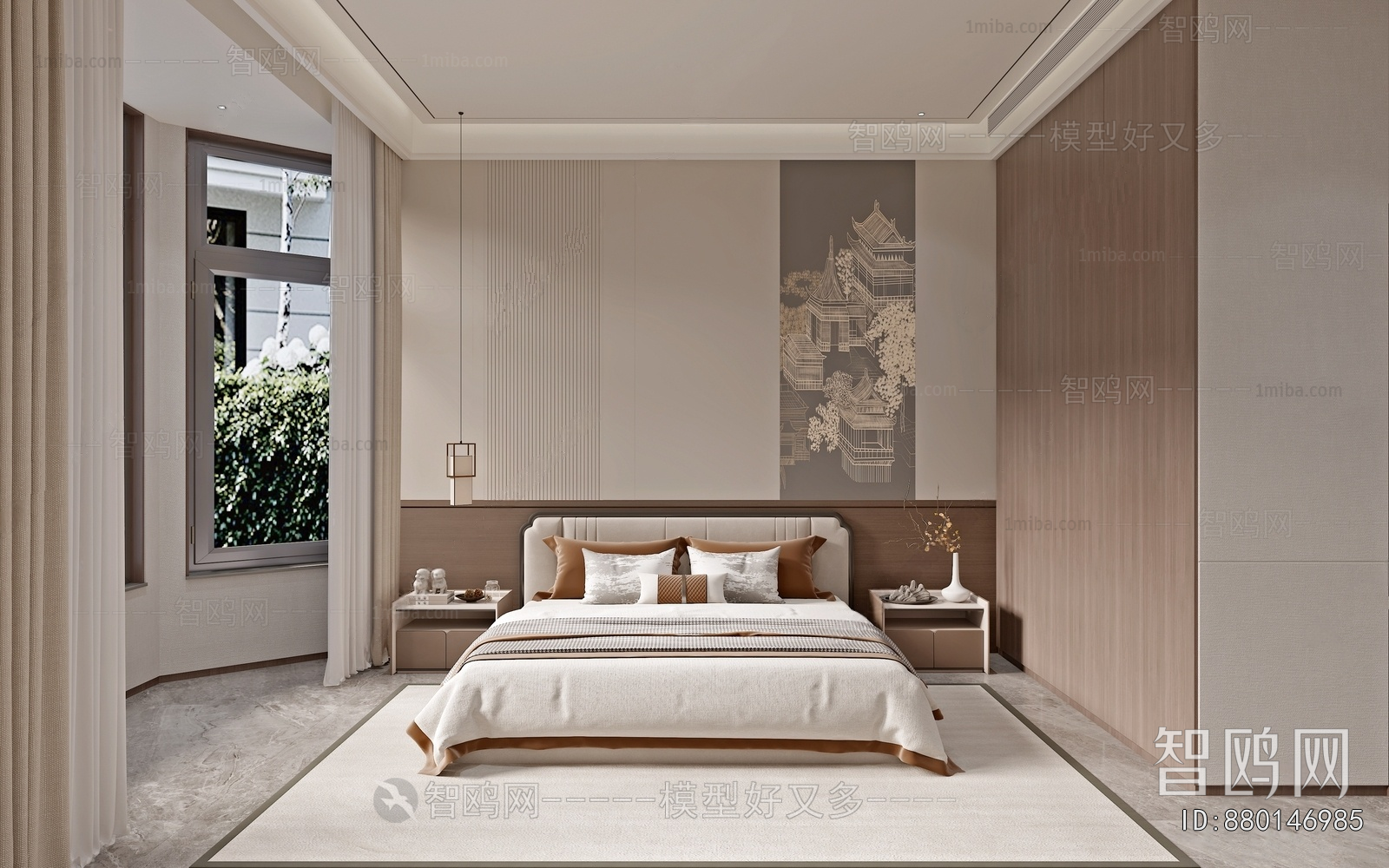 New Chinese Style Bedroom