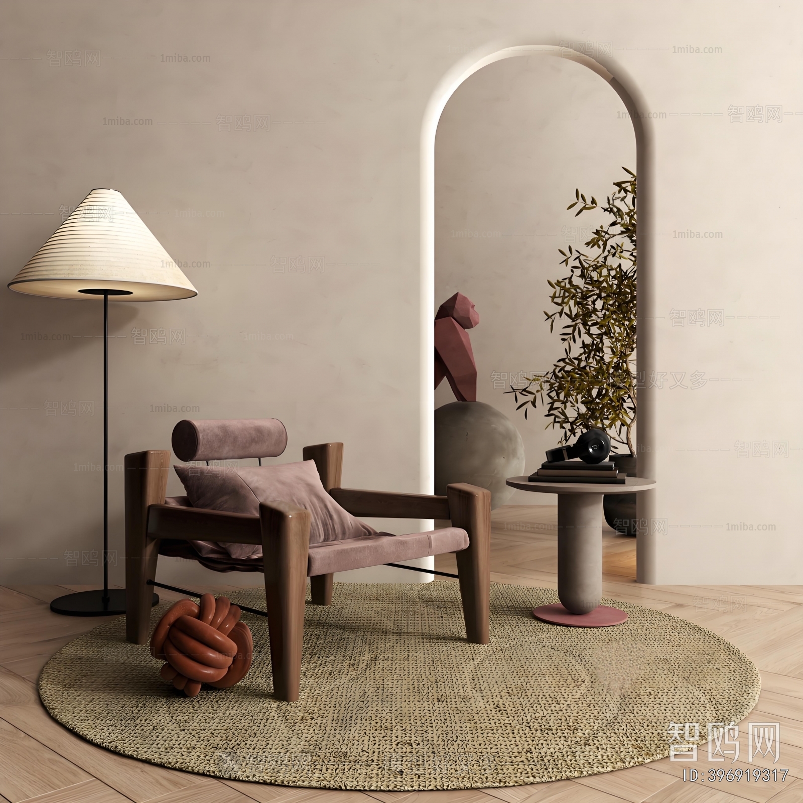 Wabi-sabi Style Lounge Chair