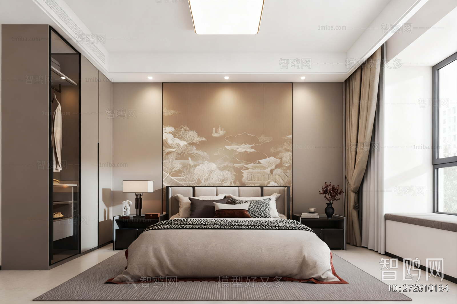 New Chinese Style Bedroom
