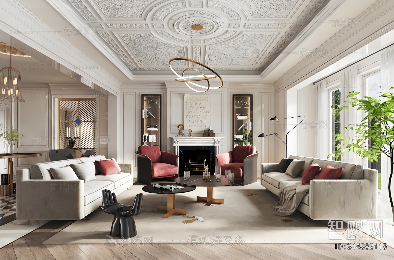 Simple European Style A Living Room