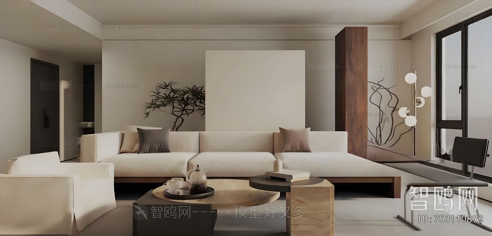 Wabi-sabi Style A Living Room