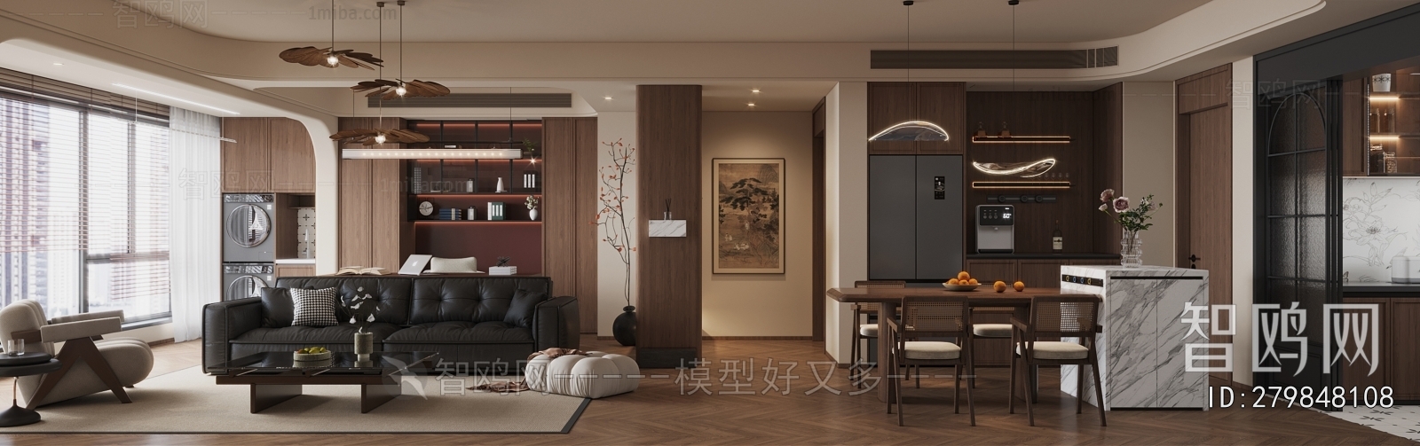 New Chinese Style A Living Room