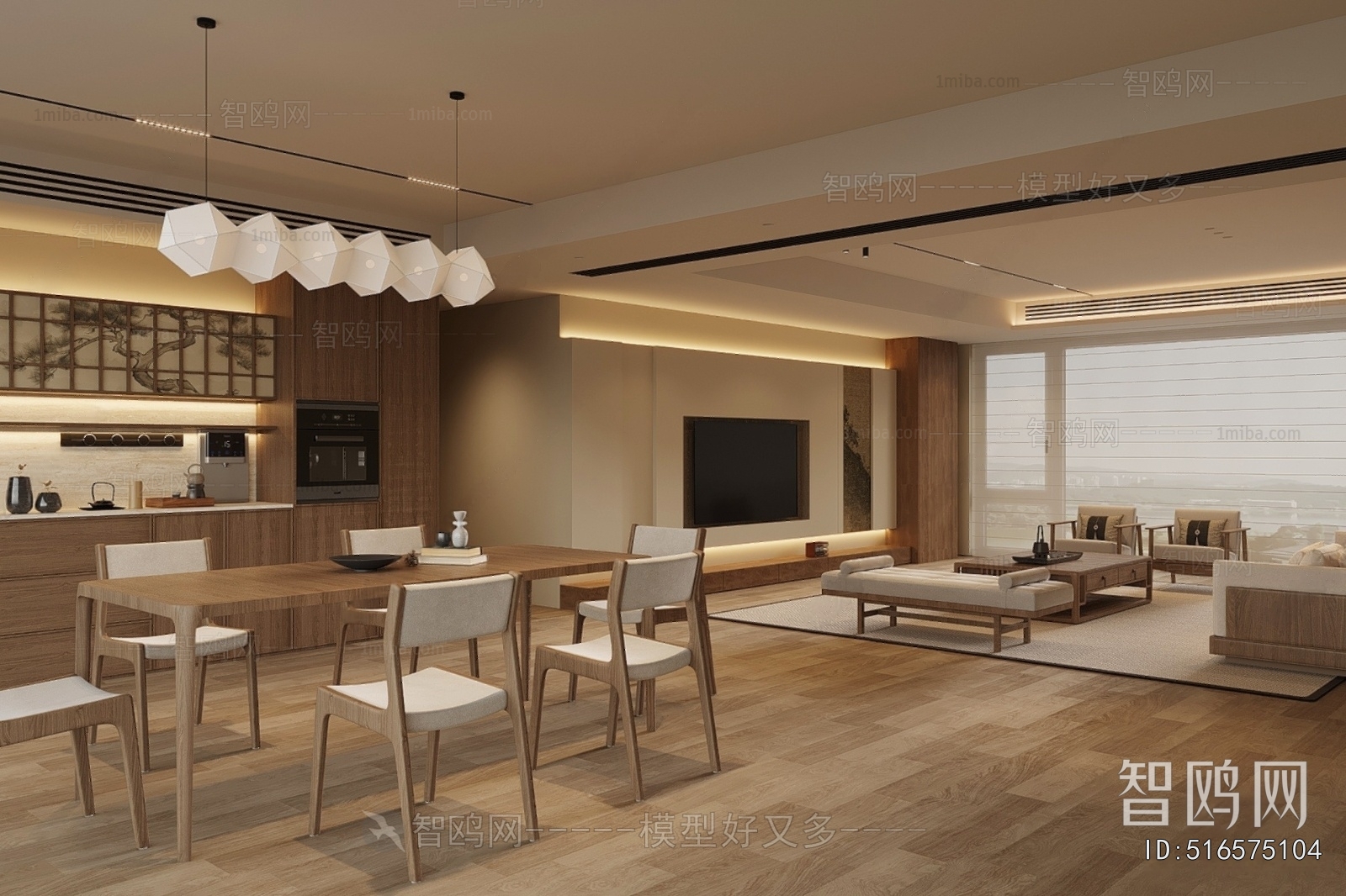 New Chinese Style A Living Room