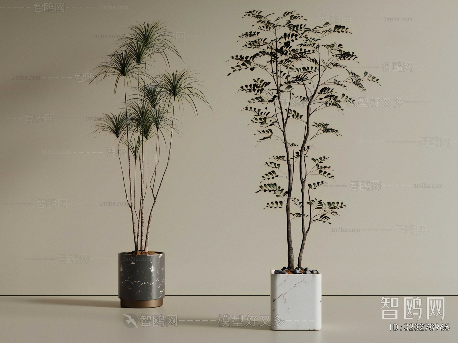 New Chinese Style Ground Green Plant Potted Plants