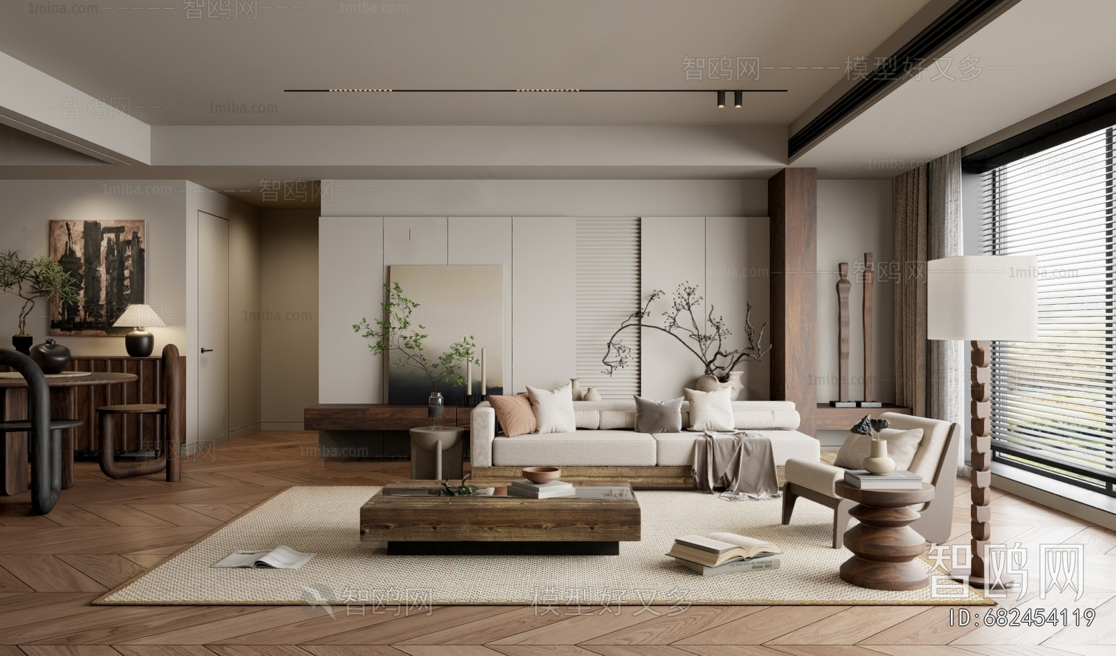 Wabi-sabi Style A Living Room