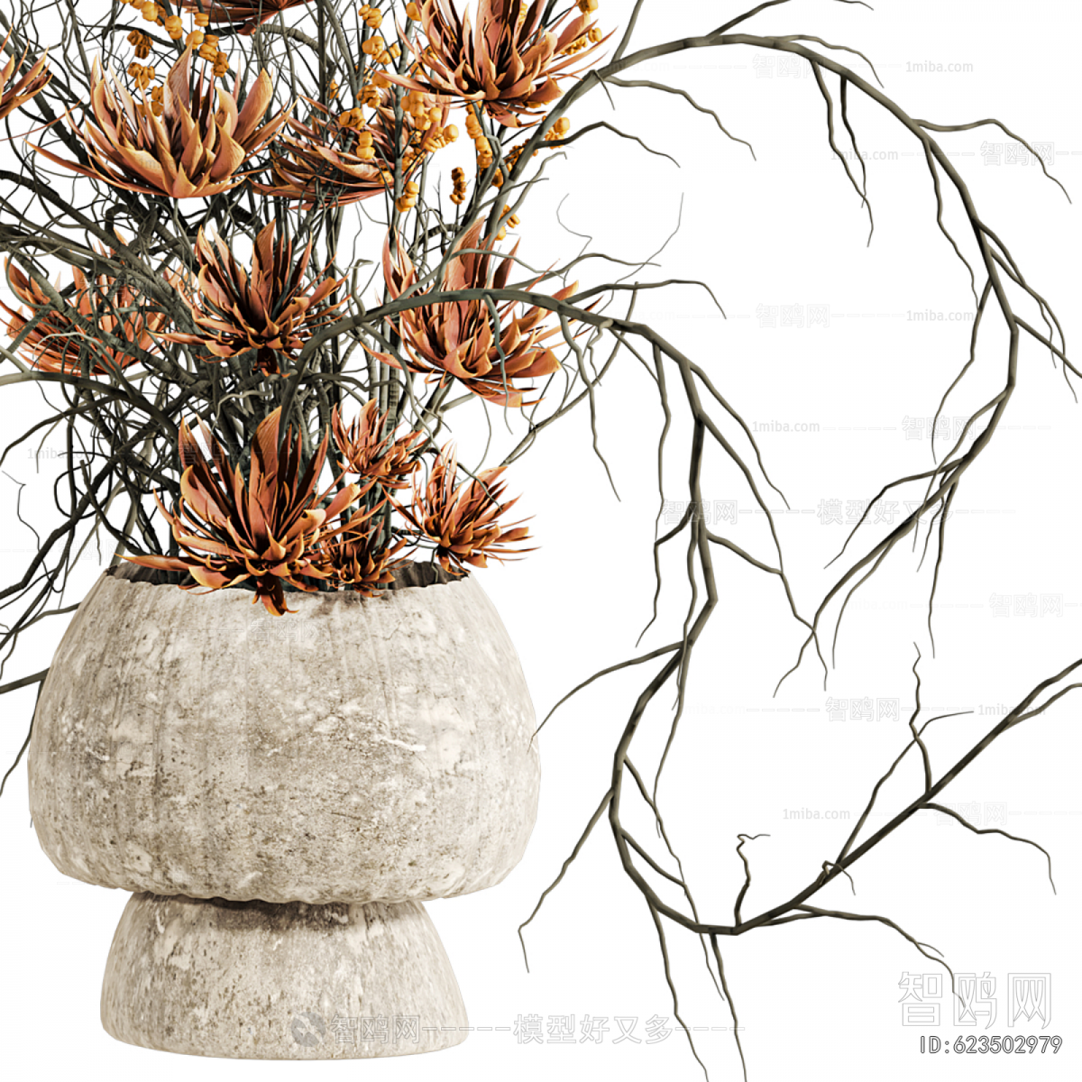 Wabi-sabi Style Dried Branch