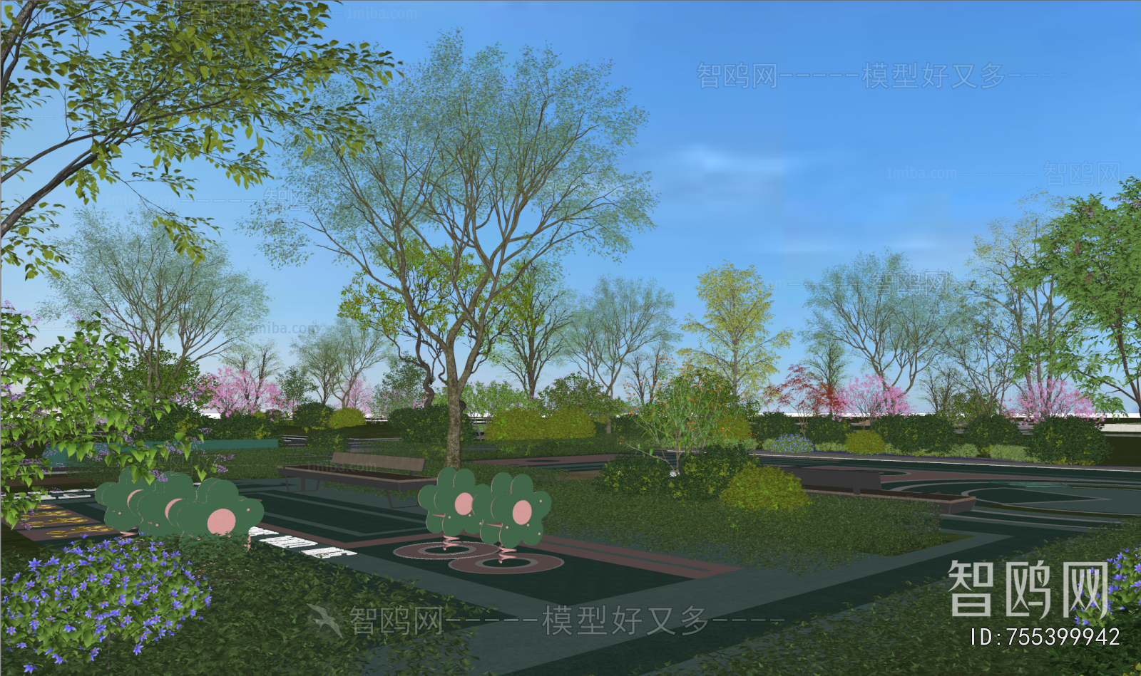 Modern Park Landscape