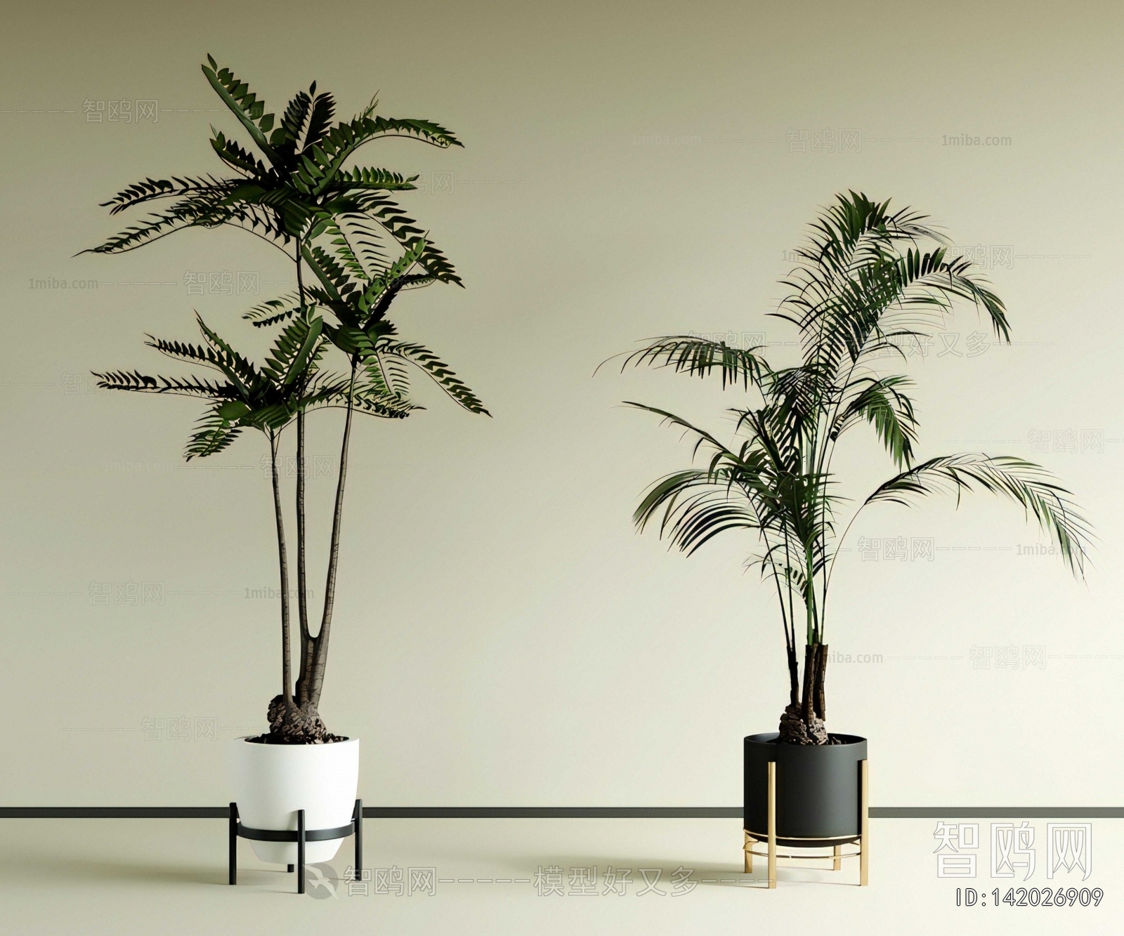 Modern Ground Green Plant Potted Plants