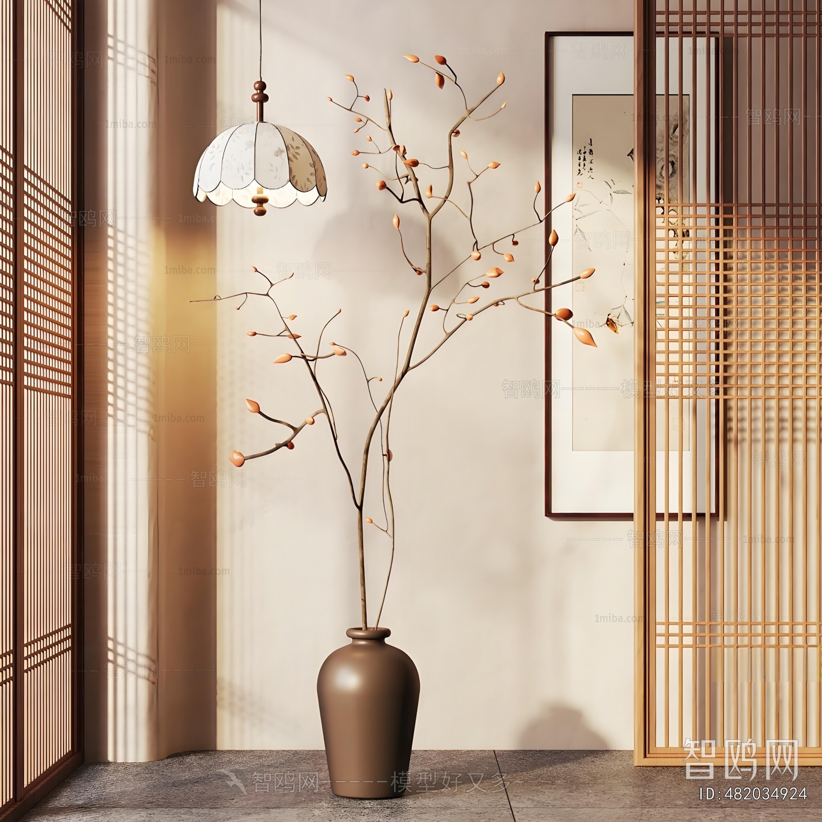 New Chinese Style Ground Green Plant Potted Plants