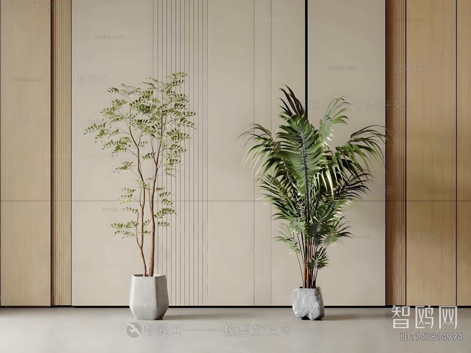 Modern Ground Green Plant Potted Plants