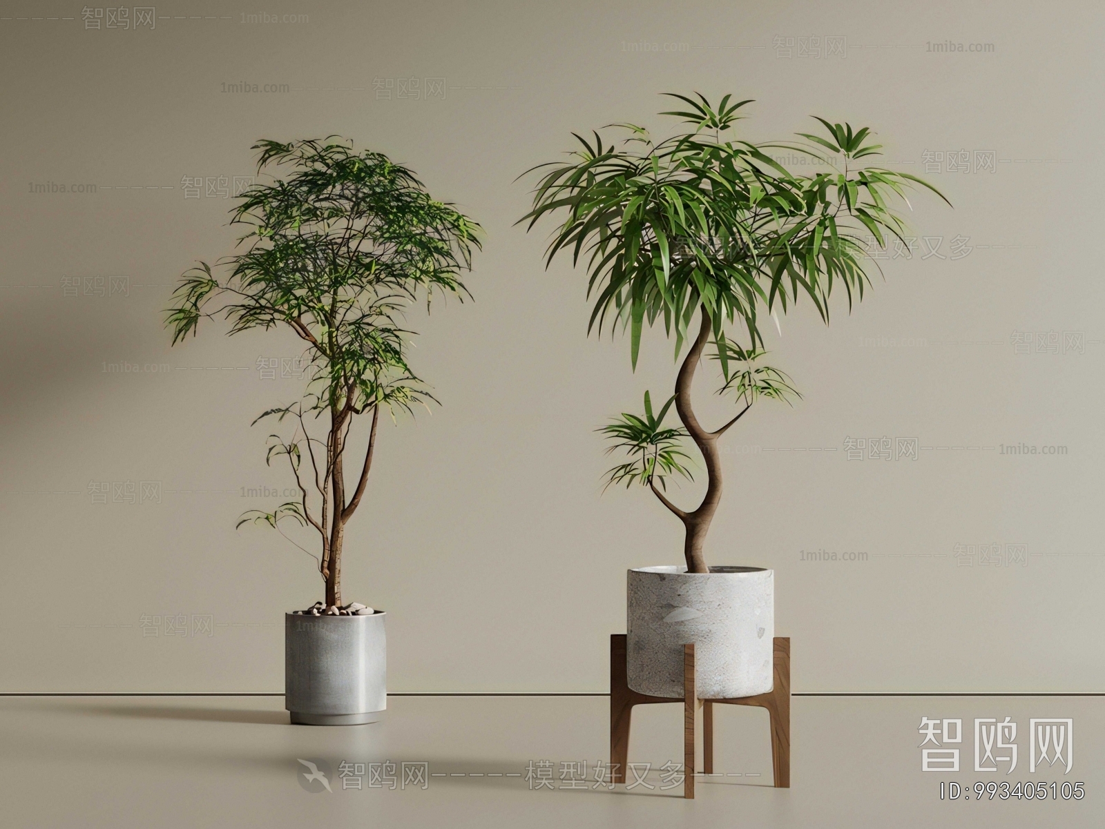 New Chinese Style Ground Green Plant Potted Plants