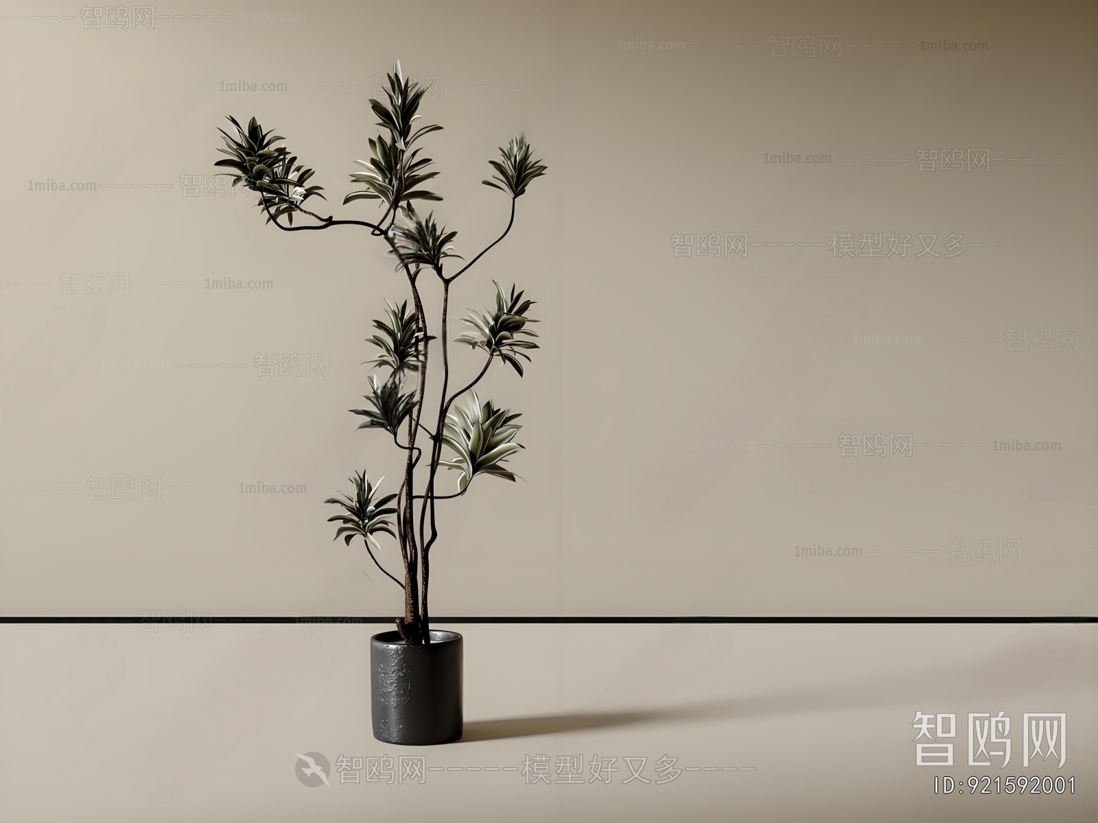 Modern Ground Green Plant Potted Plants