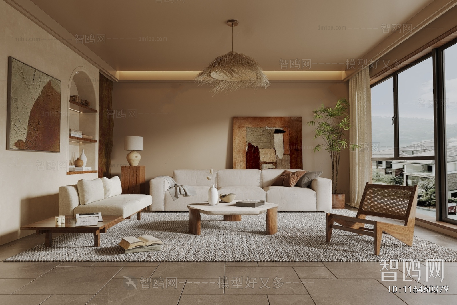 Wabi-sabi Style A Living Room