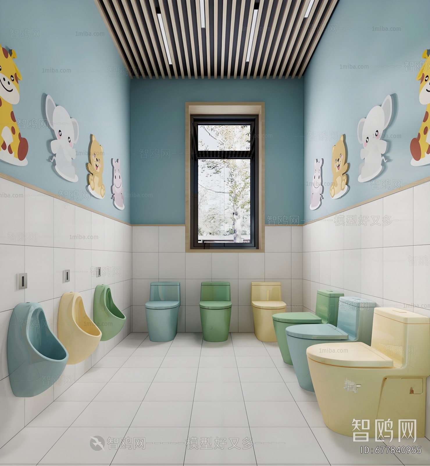 Modern Children's Restroom