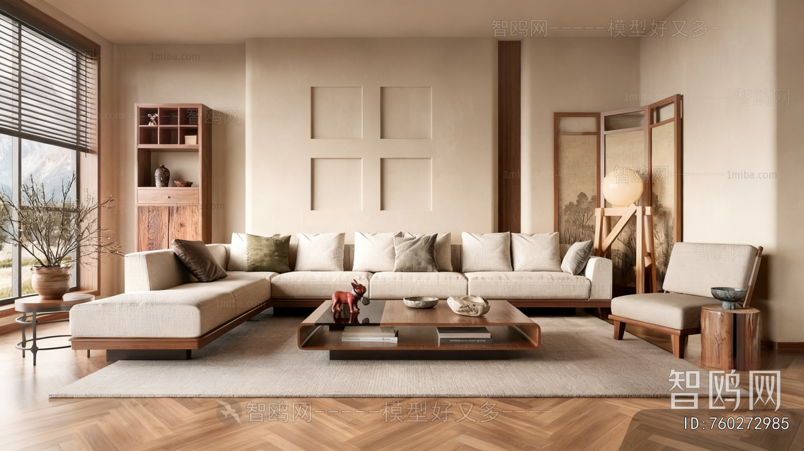 New Chinese Style A Living Room