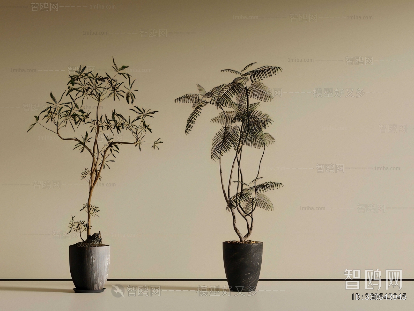 Modern Ground Green Plant Potted Plants