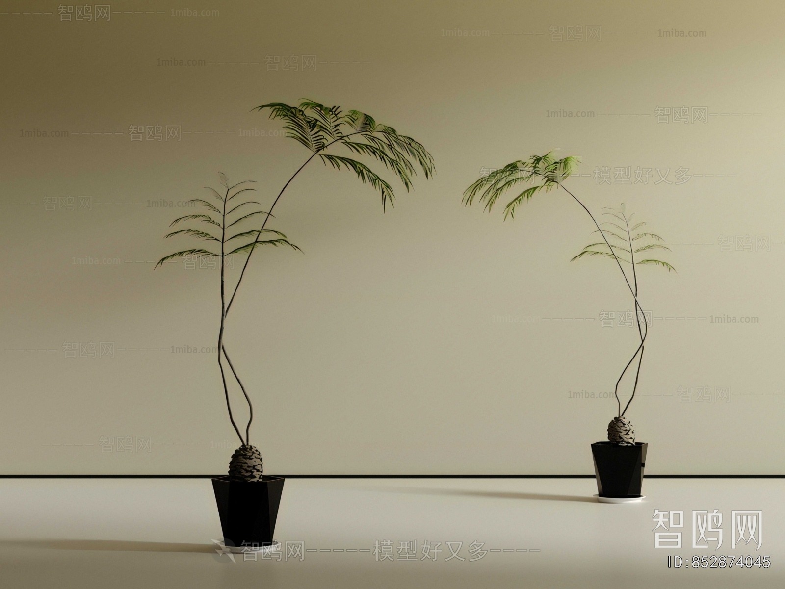 Wabi-sabi Style Ground Green Plant Potted Plants