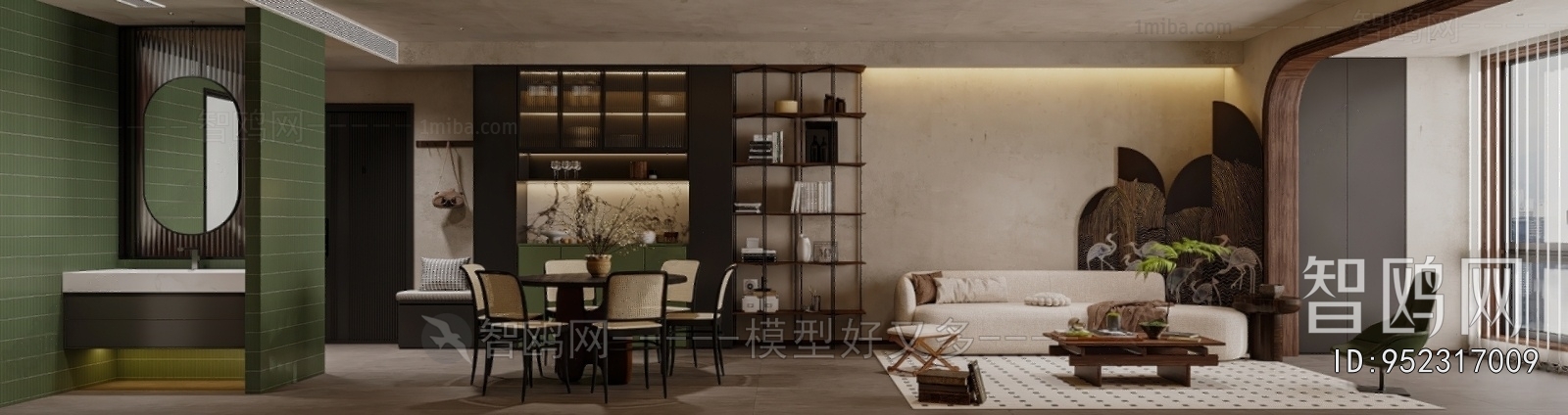 Wabi-sabi Style Dining Room