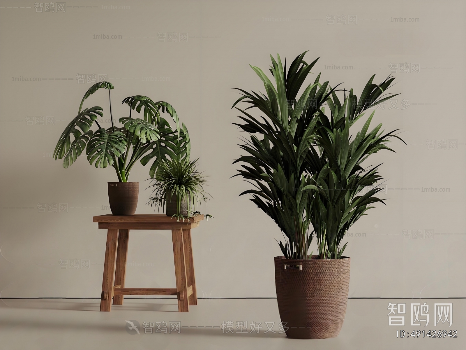 Modern Ground Green Plant Potted Plants