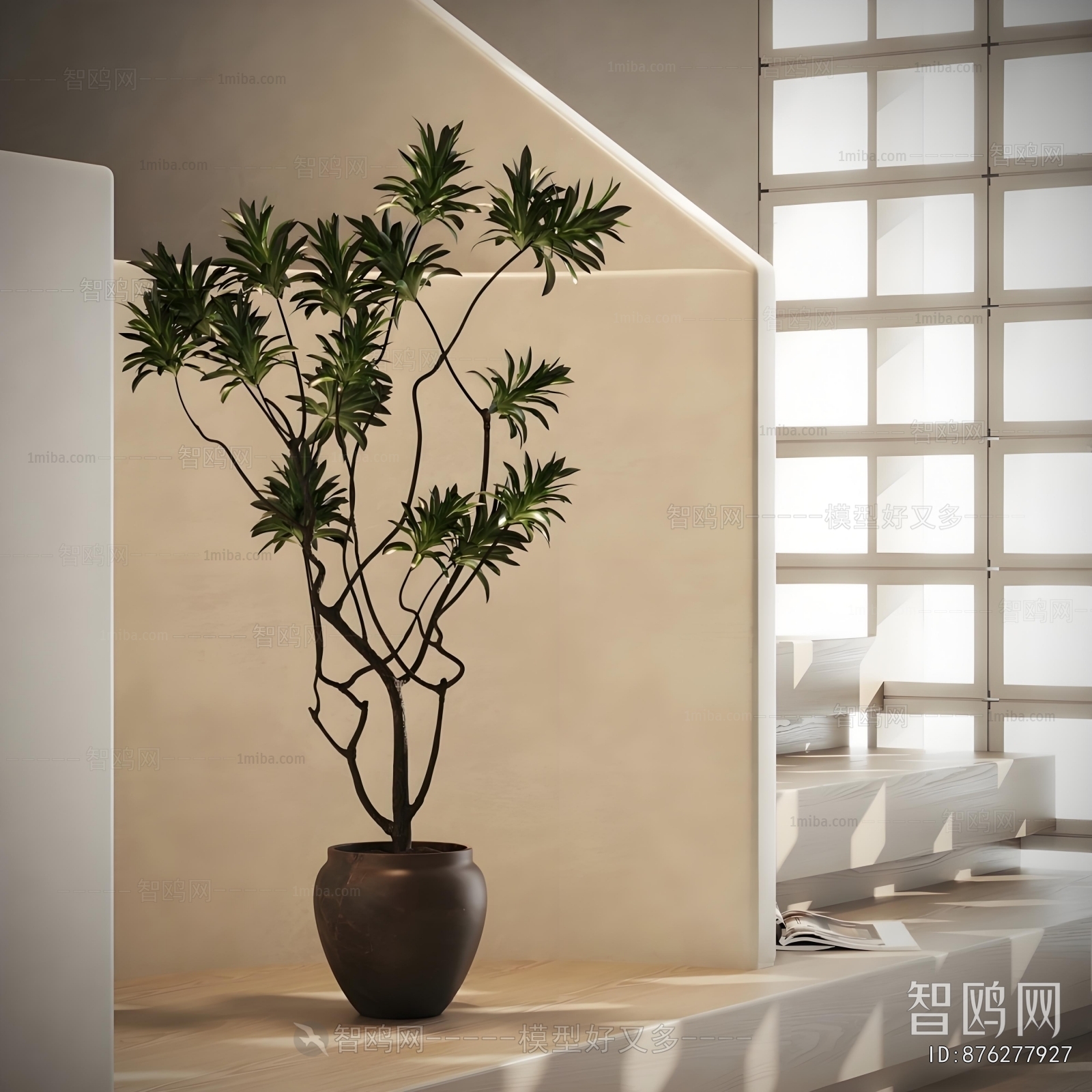 Modern Ground Green Plant Potted Plants