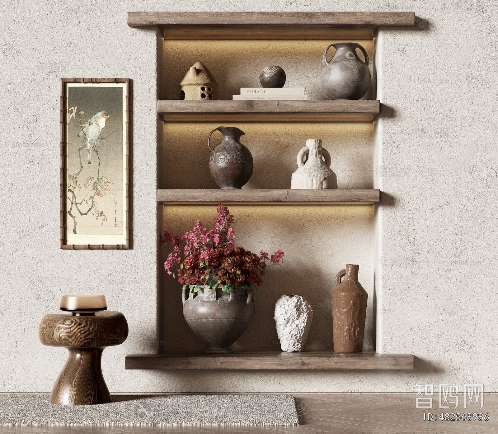 Wabi-sabi Style Clay Pot