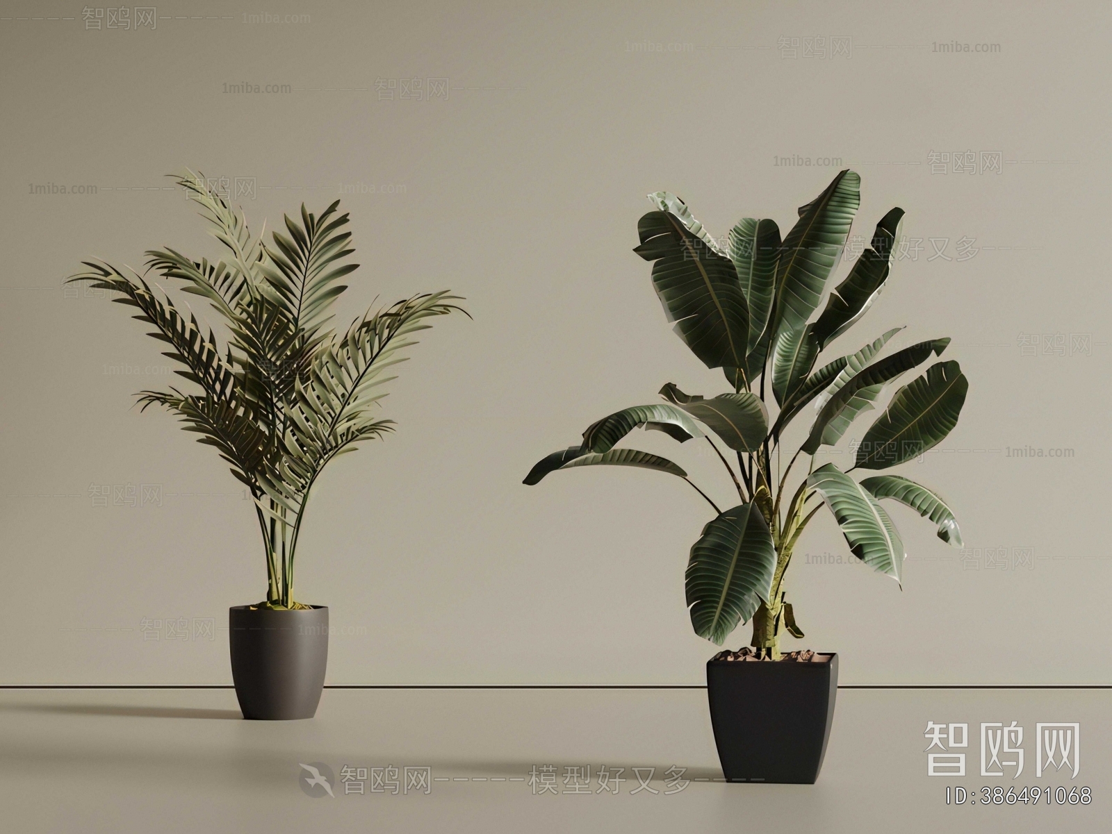 Modern Ground Green Plant Potted Plants